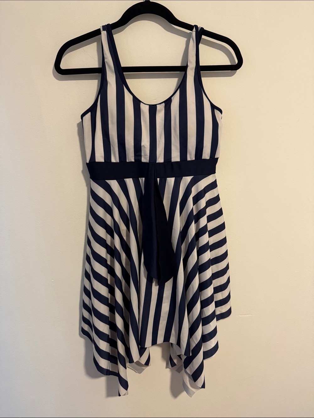 Women’s size 44 Navy and White Striped Swim Dress